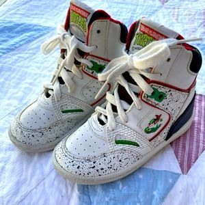 Vintage ninja turtles toddler high top sneakers shoes 1989